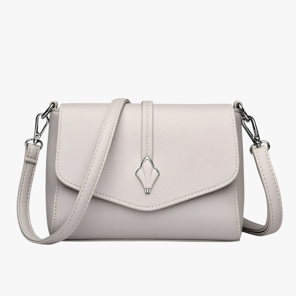 Structured PU Leather Shoulder Bag with Adjustable Strap