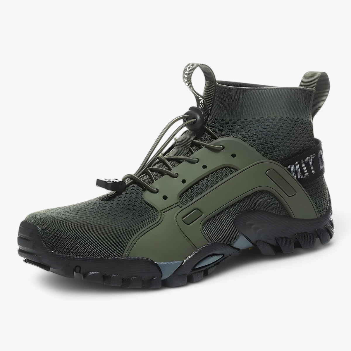 High-Top Hiking Boots with Breathable Mesh Lining