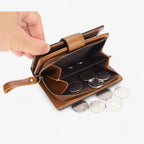 RFID-Blocking Compact Faux Leather Wallet with ID Window
