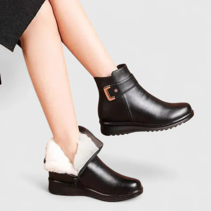 Botines bicolor con plantillas acolchadas