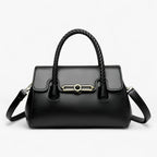 Compact Retro Shoulder Bag with Secure Clasp Closure