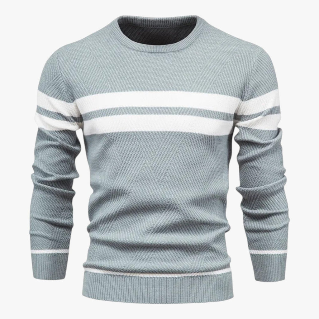 Slim-Fit Autumn Sweater with Subtle Floral Print