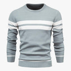 Slim-Fit Autumn Sweater with Subtle Floral Print