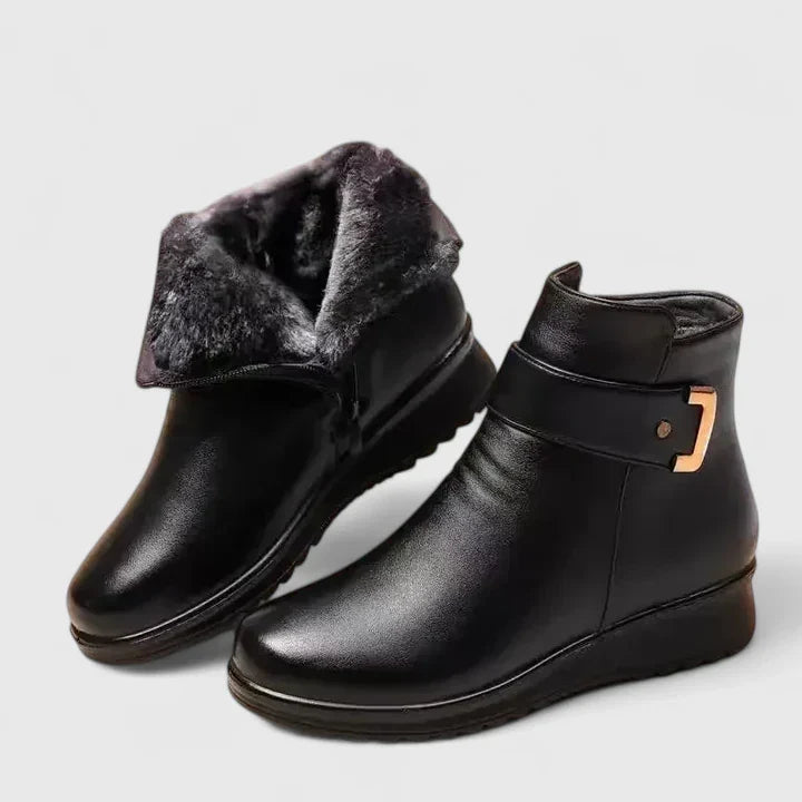 Botines bicolor con plantillas acolchadas