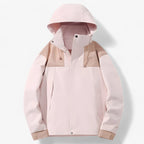 Unisex Water-Resistant Outdoor Jacket with Adjustable Hood