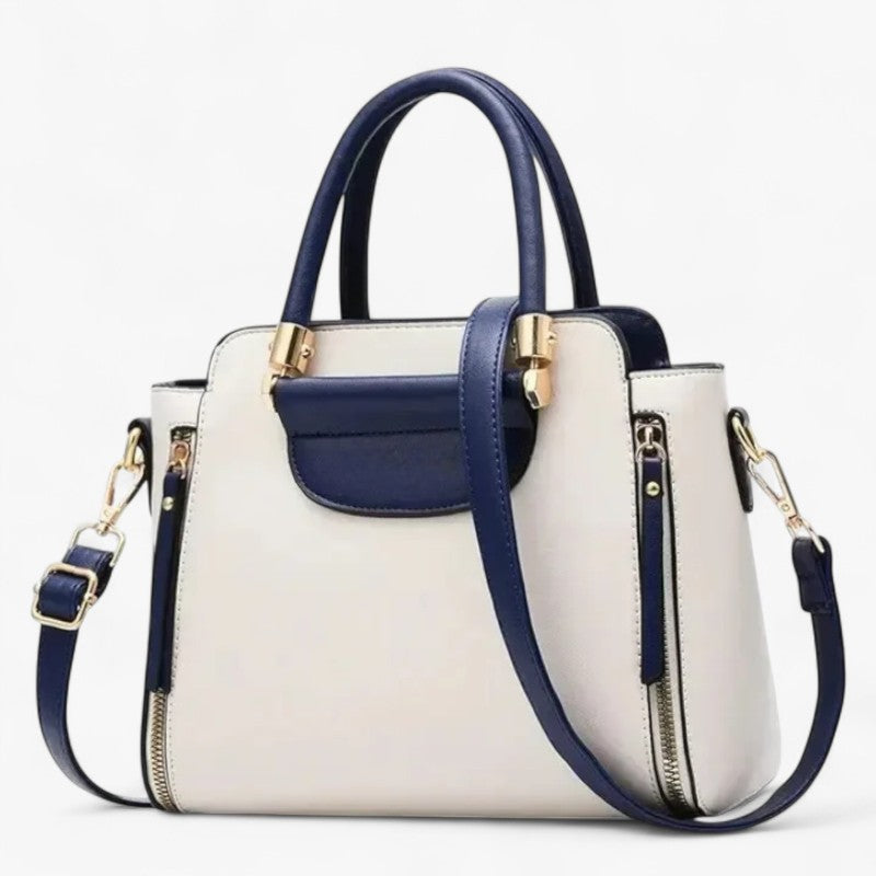 Contrast Handbag with a Structured Silhouette for Work