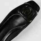 Pumps med blockklack och elegant finish