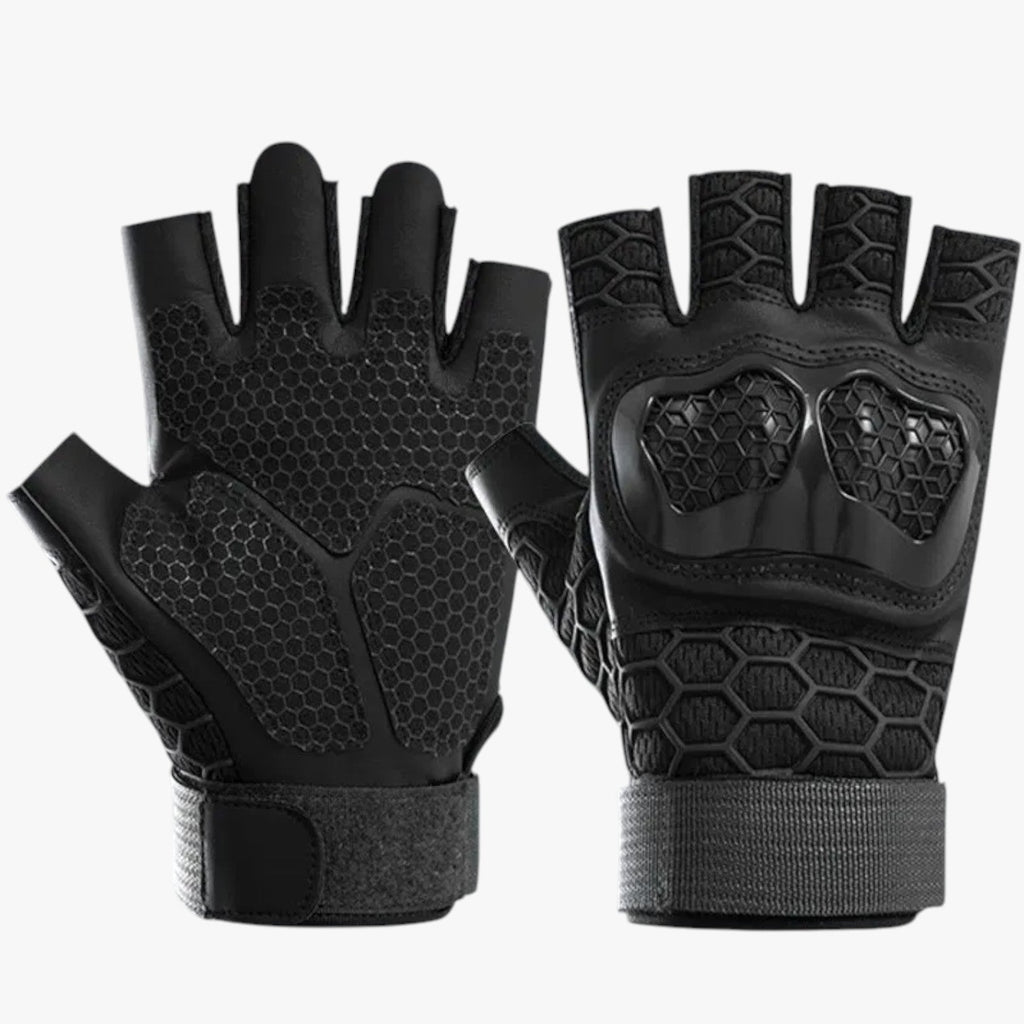 Tactical Half-Finger Gloves with Reinforced Knuckle Protection