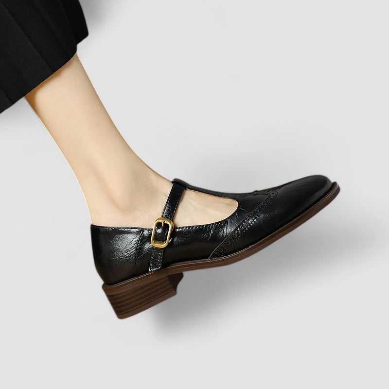 Mary Jane Flats with Cushioned Insole