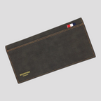 Slim Faux Leather Business Wallet with Card Compartments
