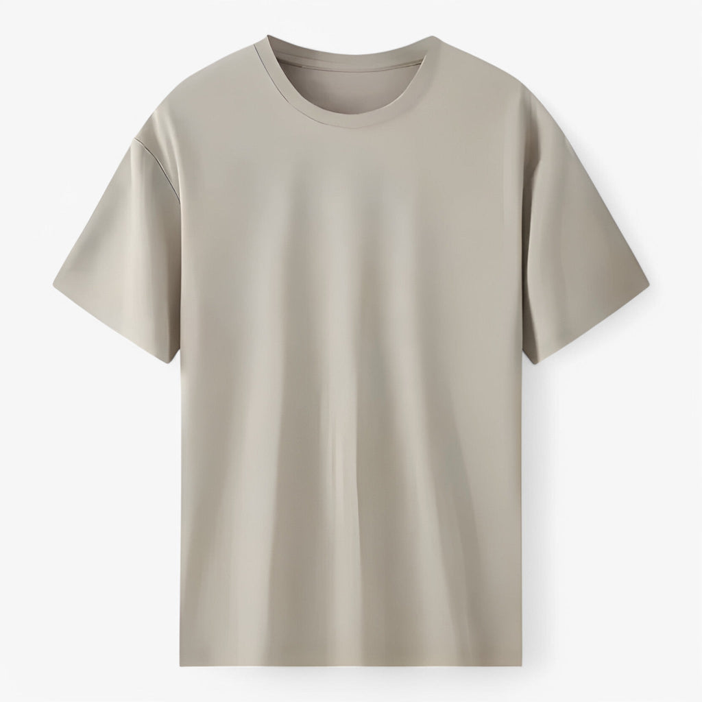 Klassisk T-shirt för herr med rund halsringning i mjuk pimabomull