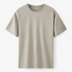 Klassisk T-shirt för herr med rund halsringning i mjuk pimabomull