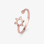 Justerbar zirkoniaring med glittrande hexagonal sten