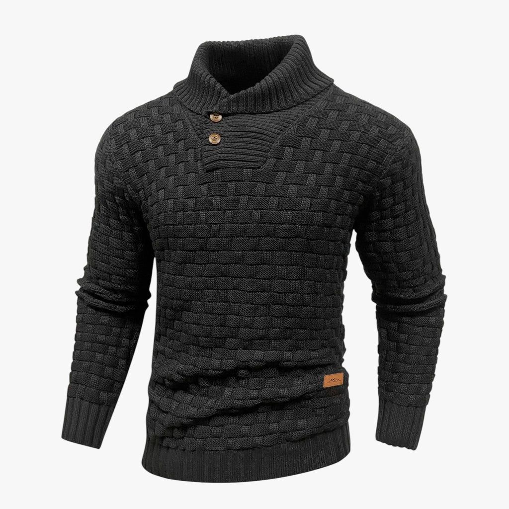 Ribbed Crewneck Knit Jumper for Men in Soft Yarn