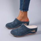Lined Slip-On Sandals with Slip-Resistant Sole