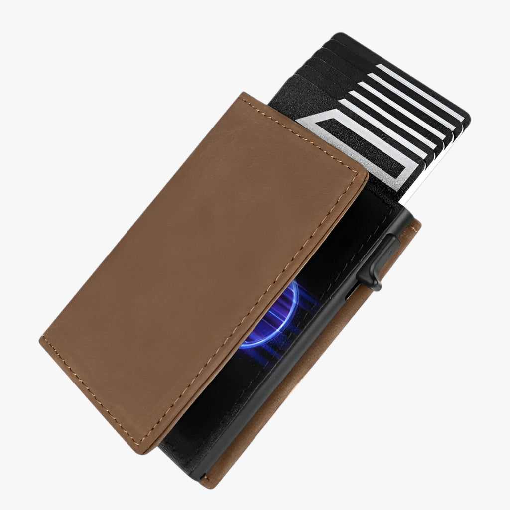 Cartera fina con bloqueo RFID, monedero y clip para tarjetas