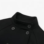 Double-Breasted Wool-Look Jacket for Women at Work