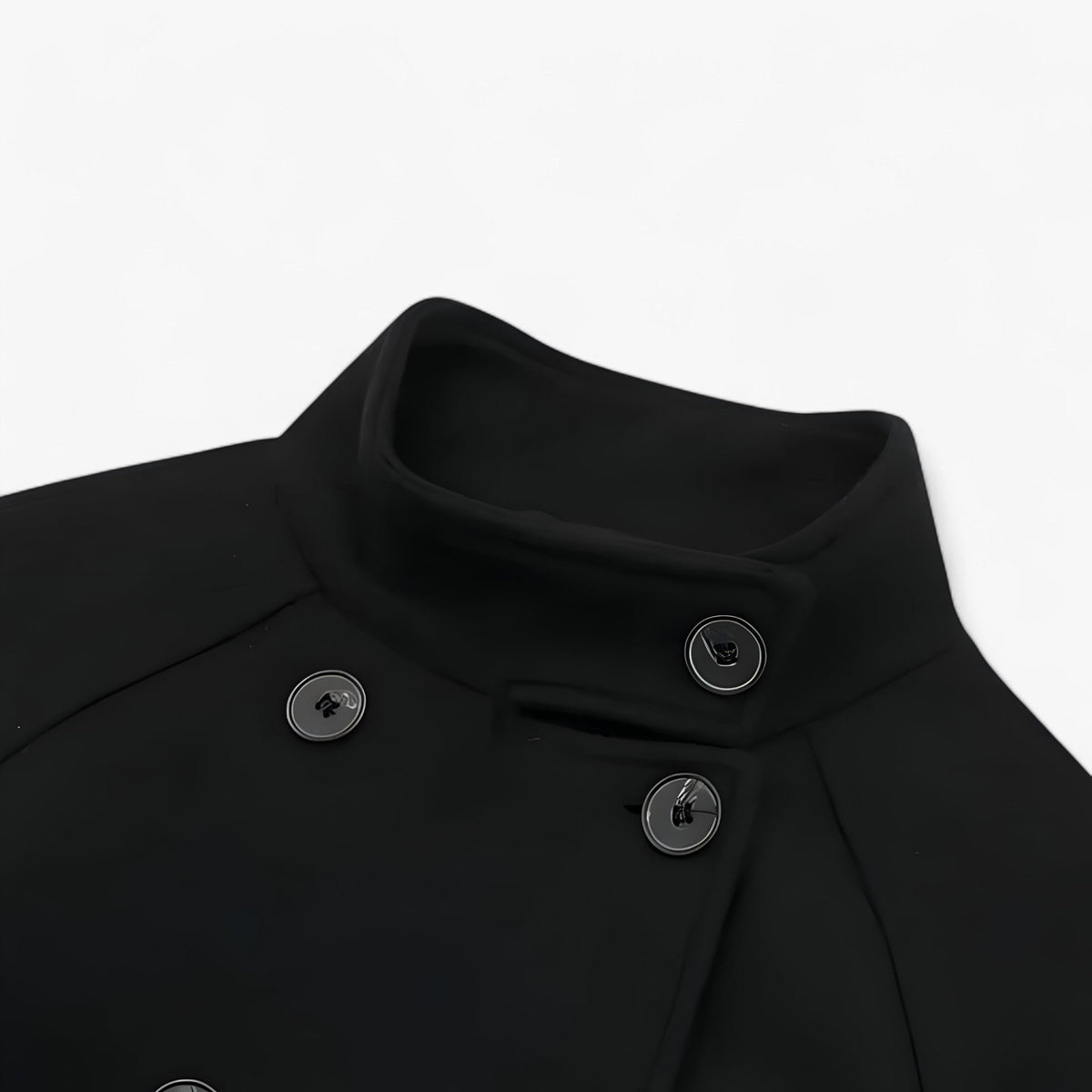 Double-Breasted Wool-Look Jacket for Women at Work
