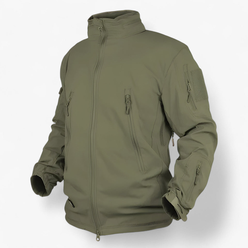 Softshell Jacket with Fleece Lining and Adjustable Hood