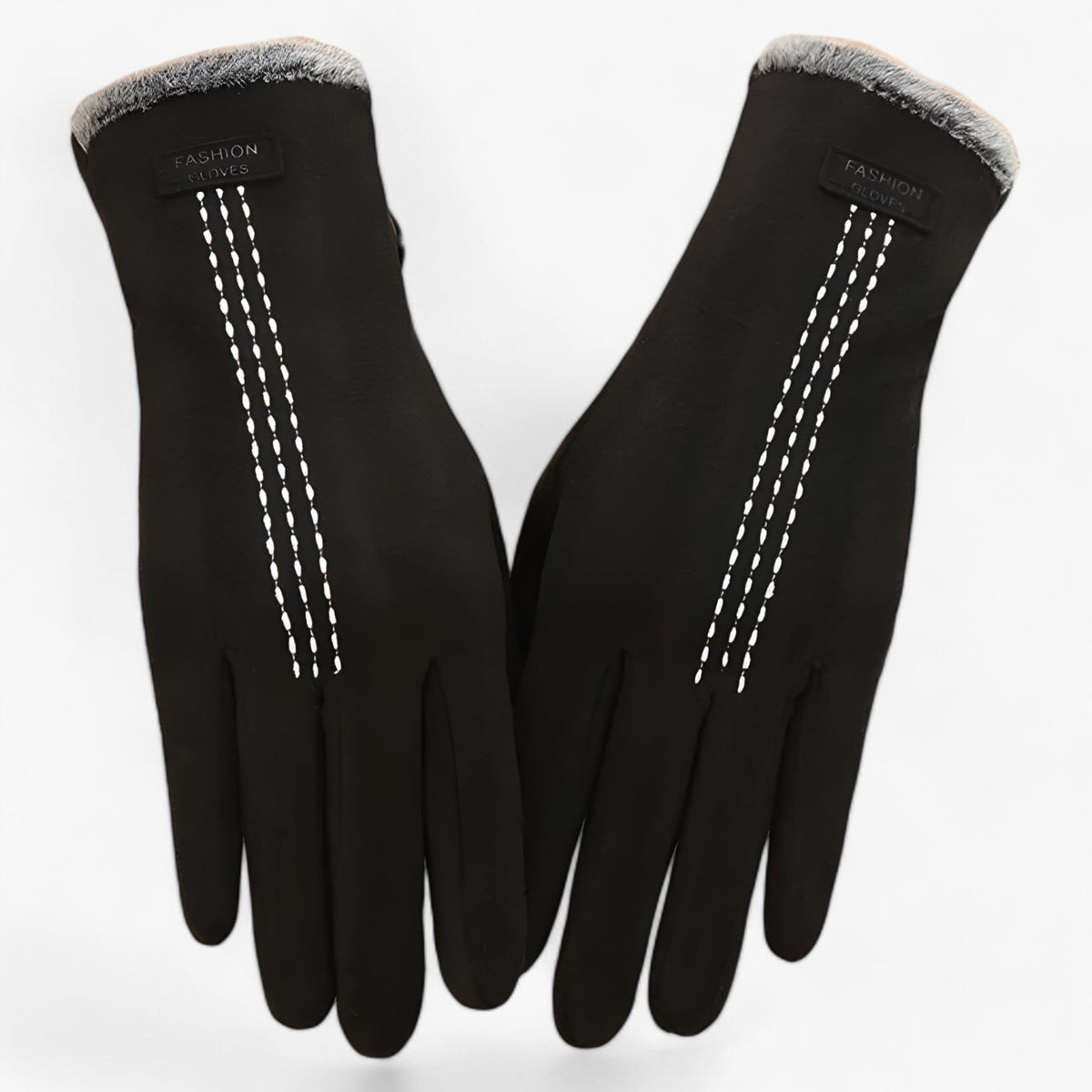 Vintage-Style Touchscreen Winter Gloves with Thermal Lining