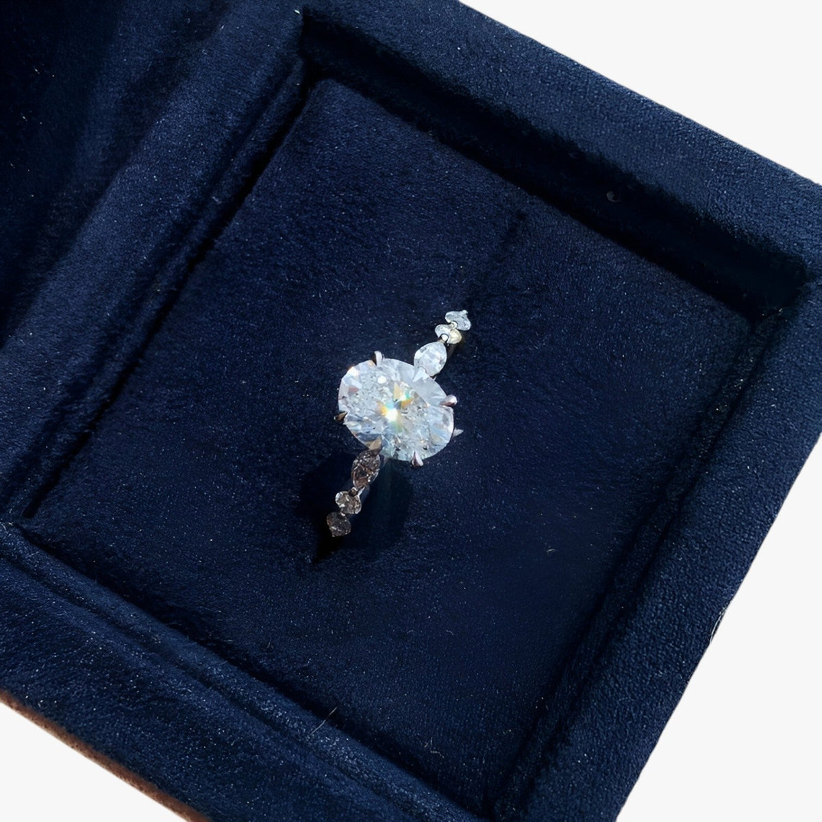 Silver Ring with Sparkling Zircon Stone Detail