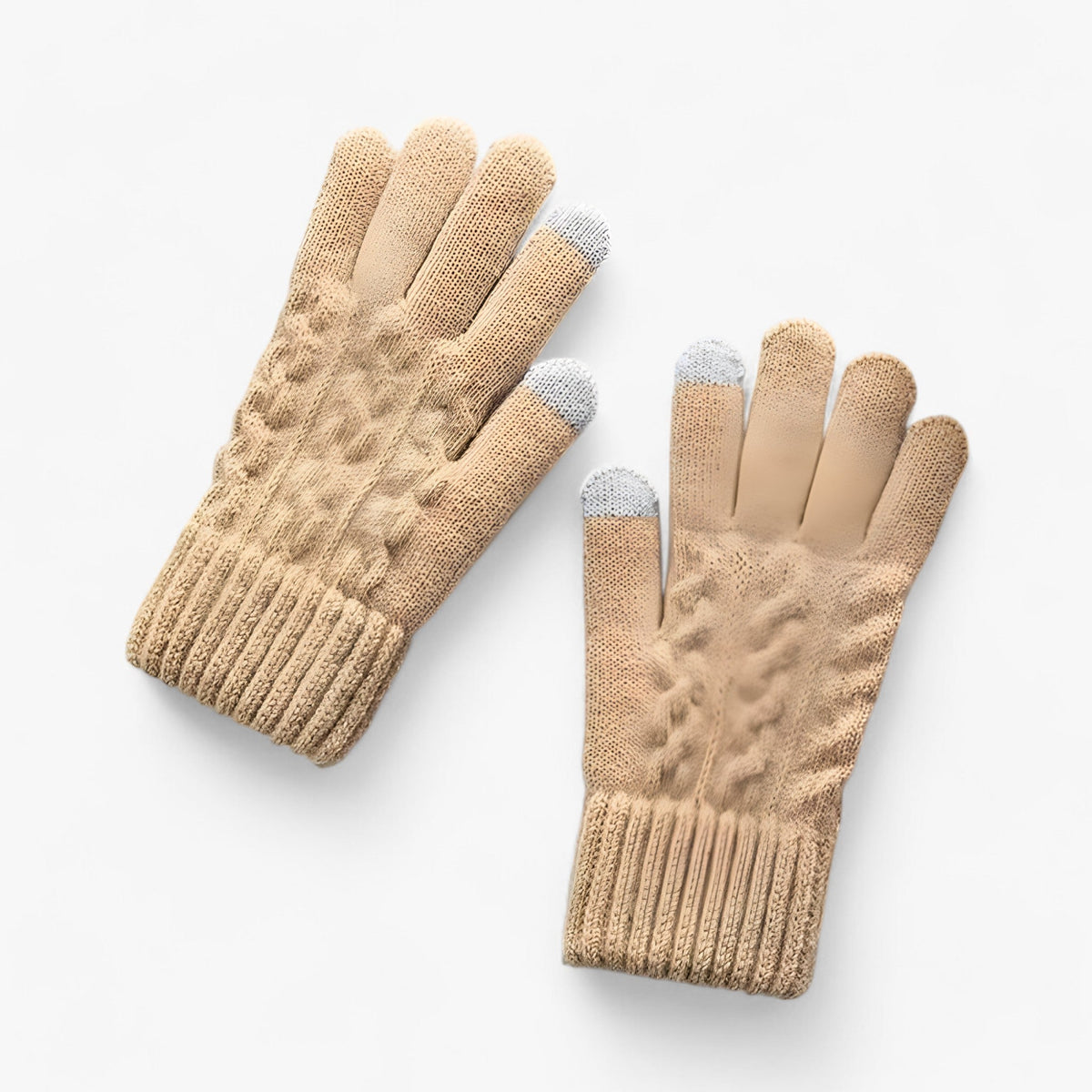 Termohandskar för dam med touchscreenfingertoppar