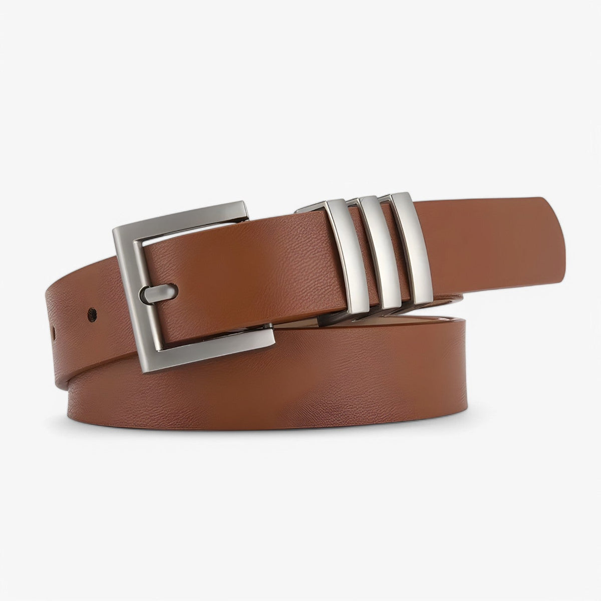 Versatile Belt with Gold-Tone Buckle for Work and Casual Wear