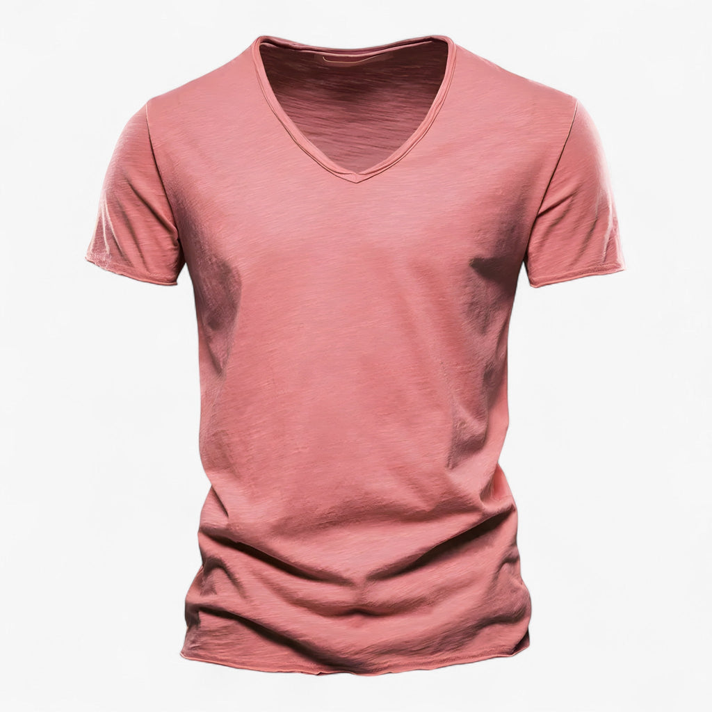 Camisa de verano de algodón ligero con mangas remangadas