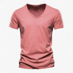 Camisa de verano de algodón ligero con mangas remangadas