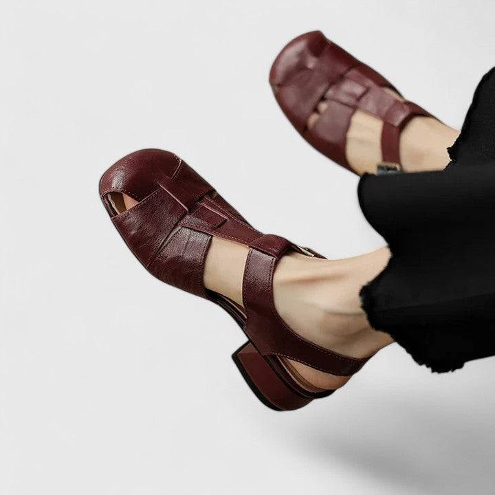 Square Toe Sandals with Block Heel