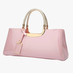 Lightweight Faux Leather Shoulder Bag with Inner Pockets