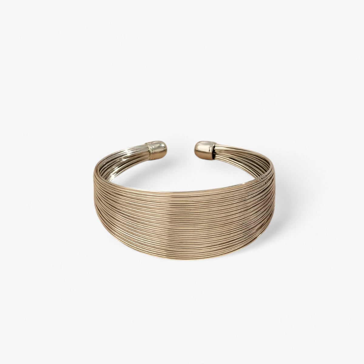 Flerlagrat vintage manschettarmband i guld, justerbart