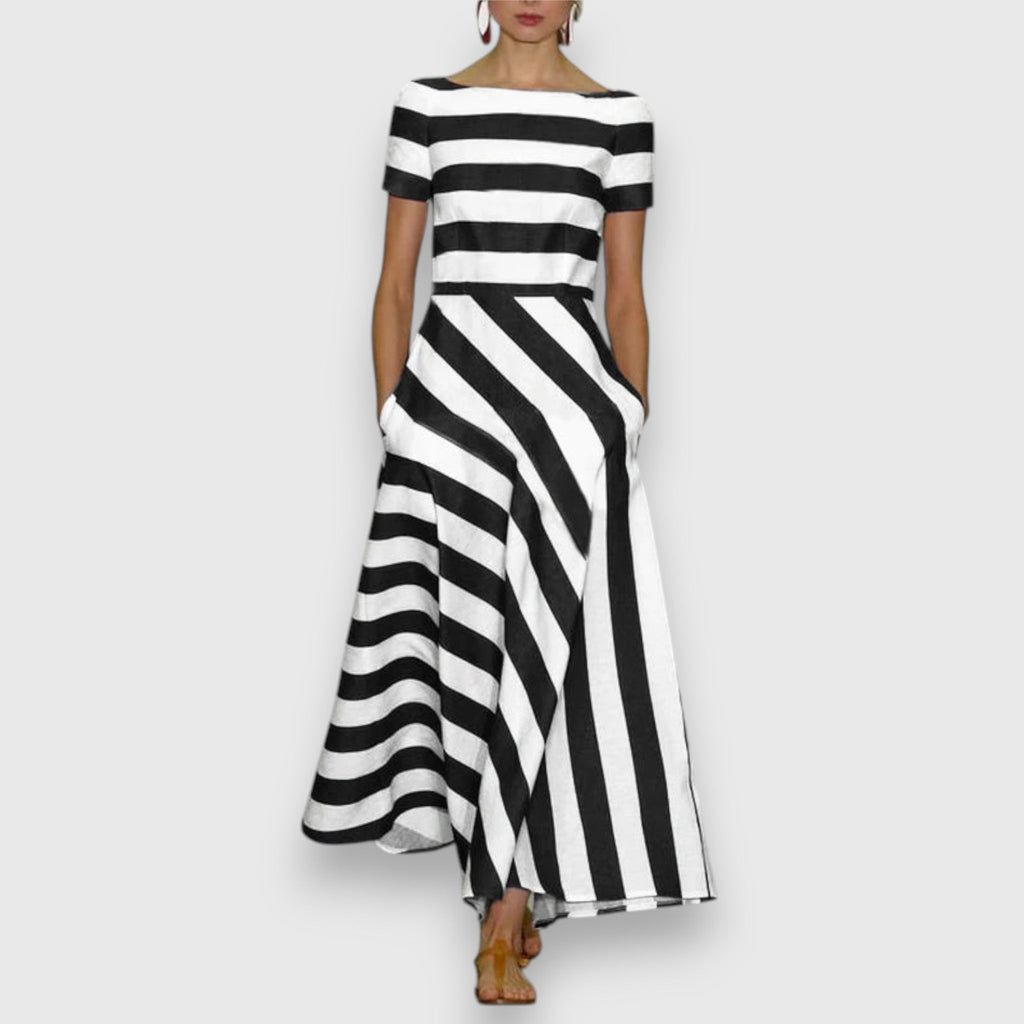 Elegant Cut Dress with Defined Waistline