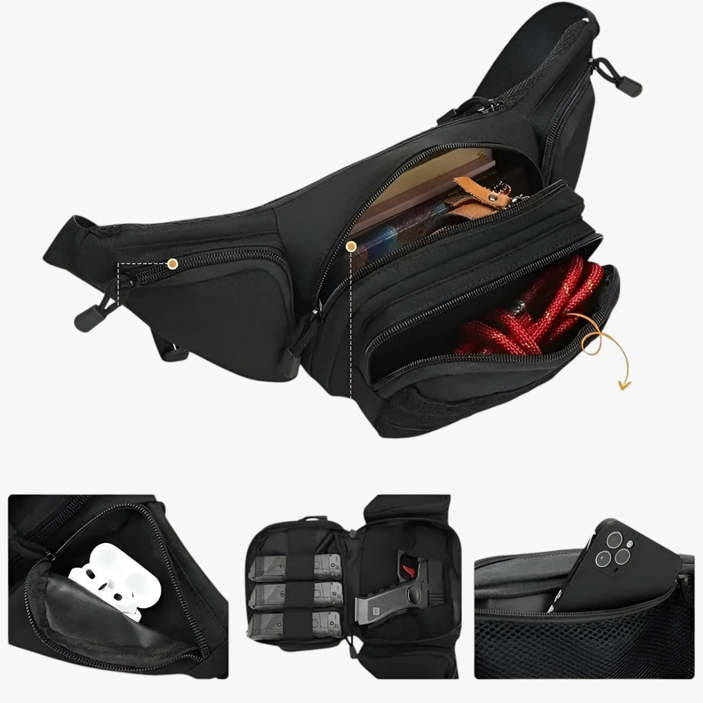 Multifunctional tactical waist bag for outdoor use