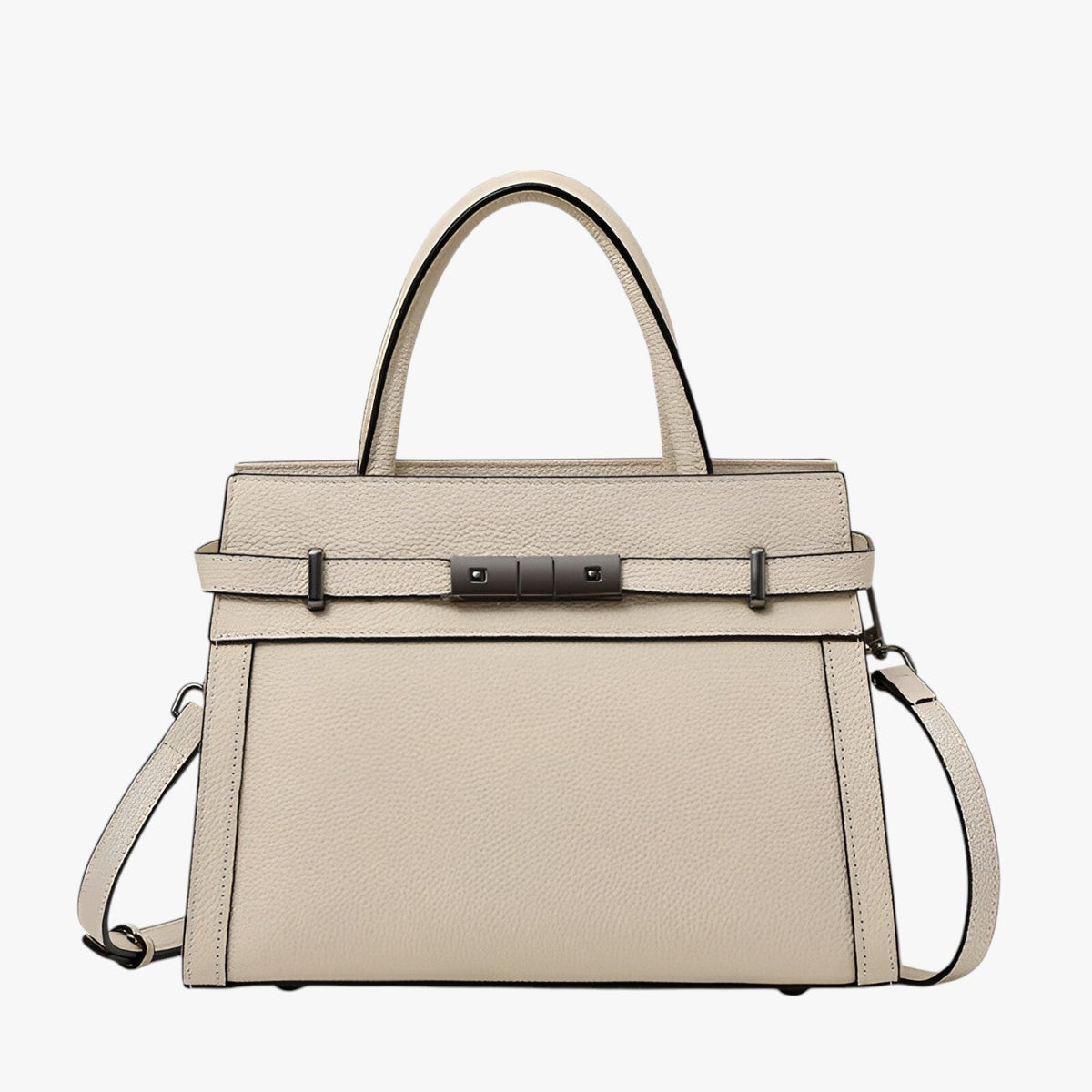 Structured Handbag with Soft Handles