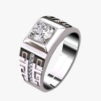 Statement Ring with Sparkling Crystals and Open Design