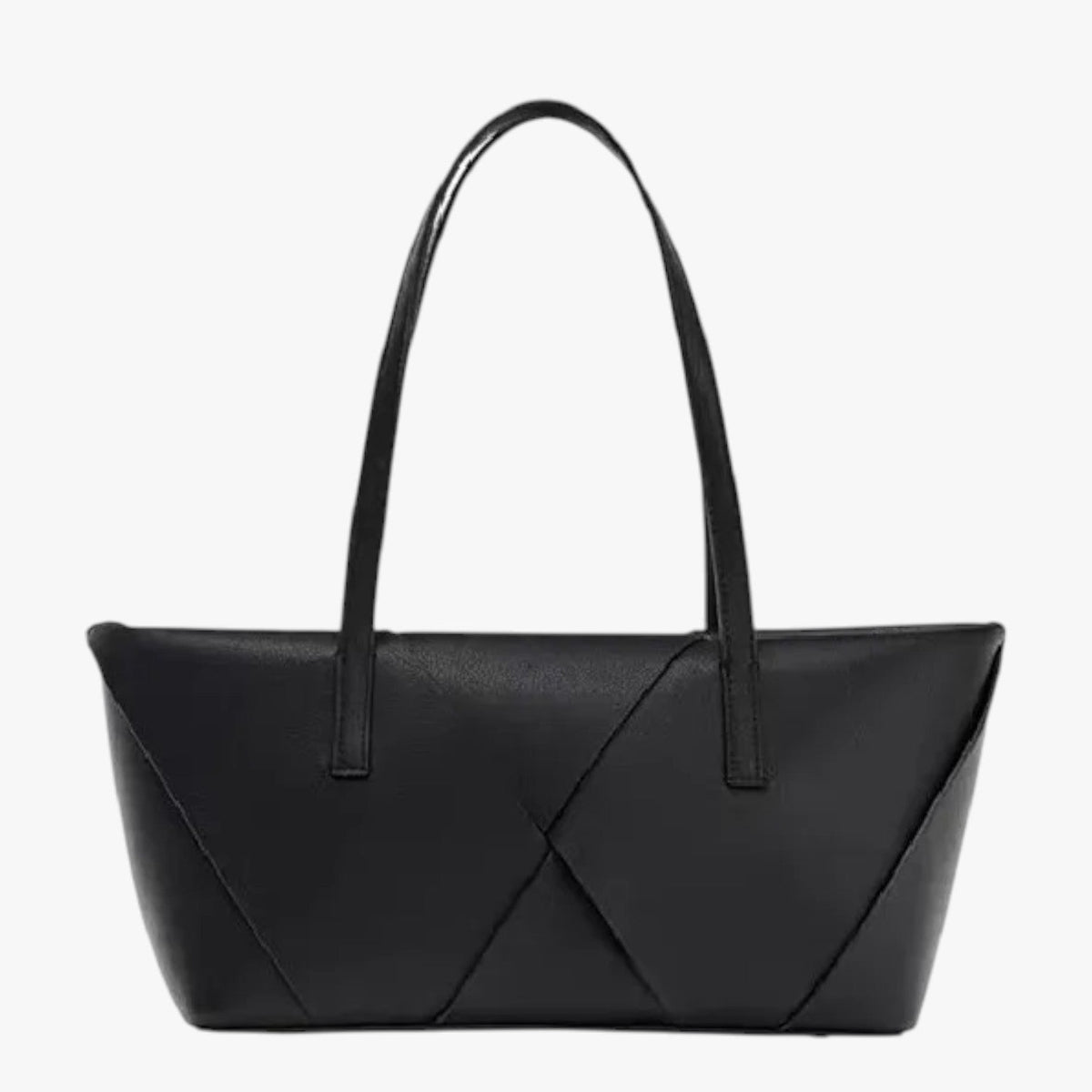 Structured Faux Leather Crossbody Bag with Adjustable Strap