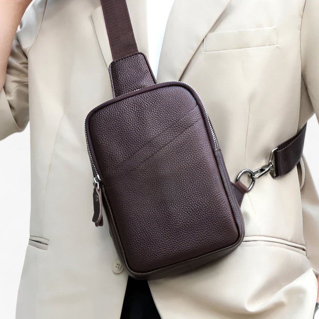 Bolso de hombro de piel sintética con correa ajustable