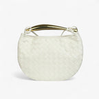 Woven Fabric Bag with Structured Carrying Handles