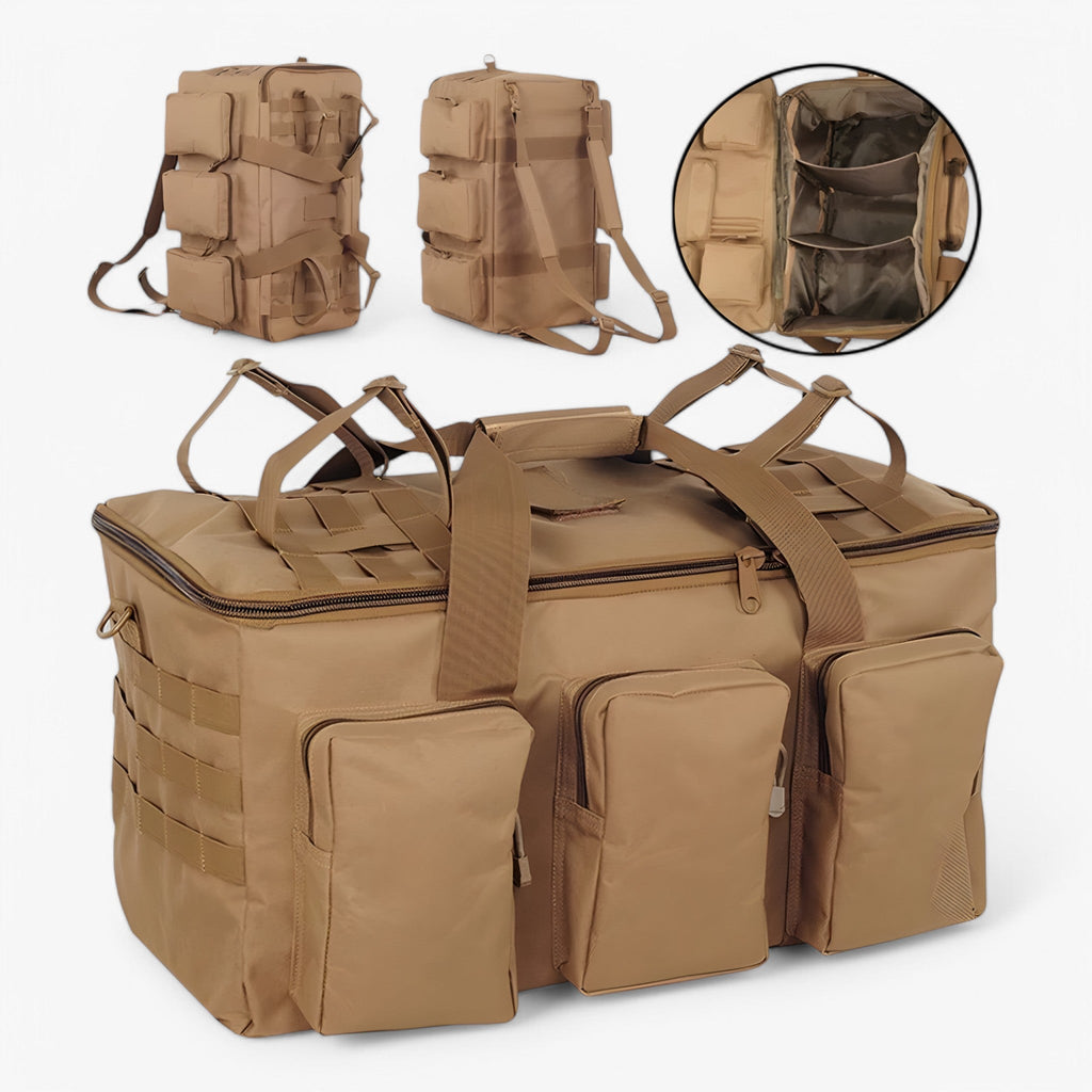 Taktisk duffelbag 55 l med Molle-system och flera fickor