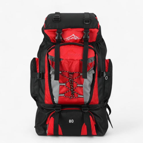 80L Water-Resistant Hiking Backpack with Ergonomic Straps
