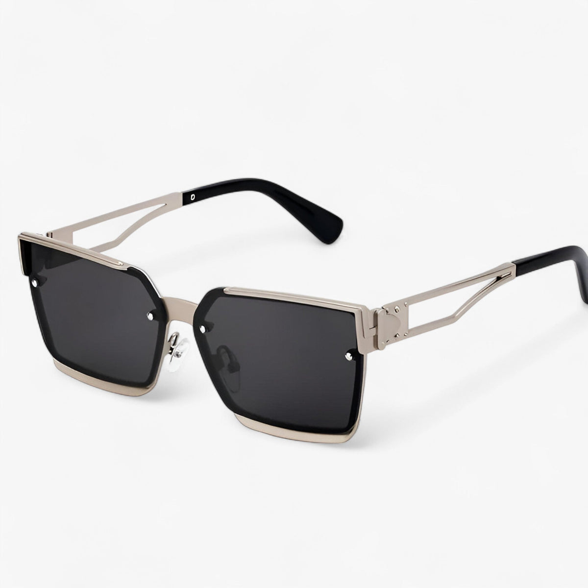 Square Metal Frame Sunglasses with a Vintage Punk Edge