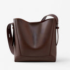 Soft Faux Leather Shoulder Bag with Spacious Main Compartment