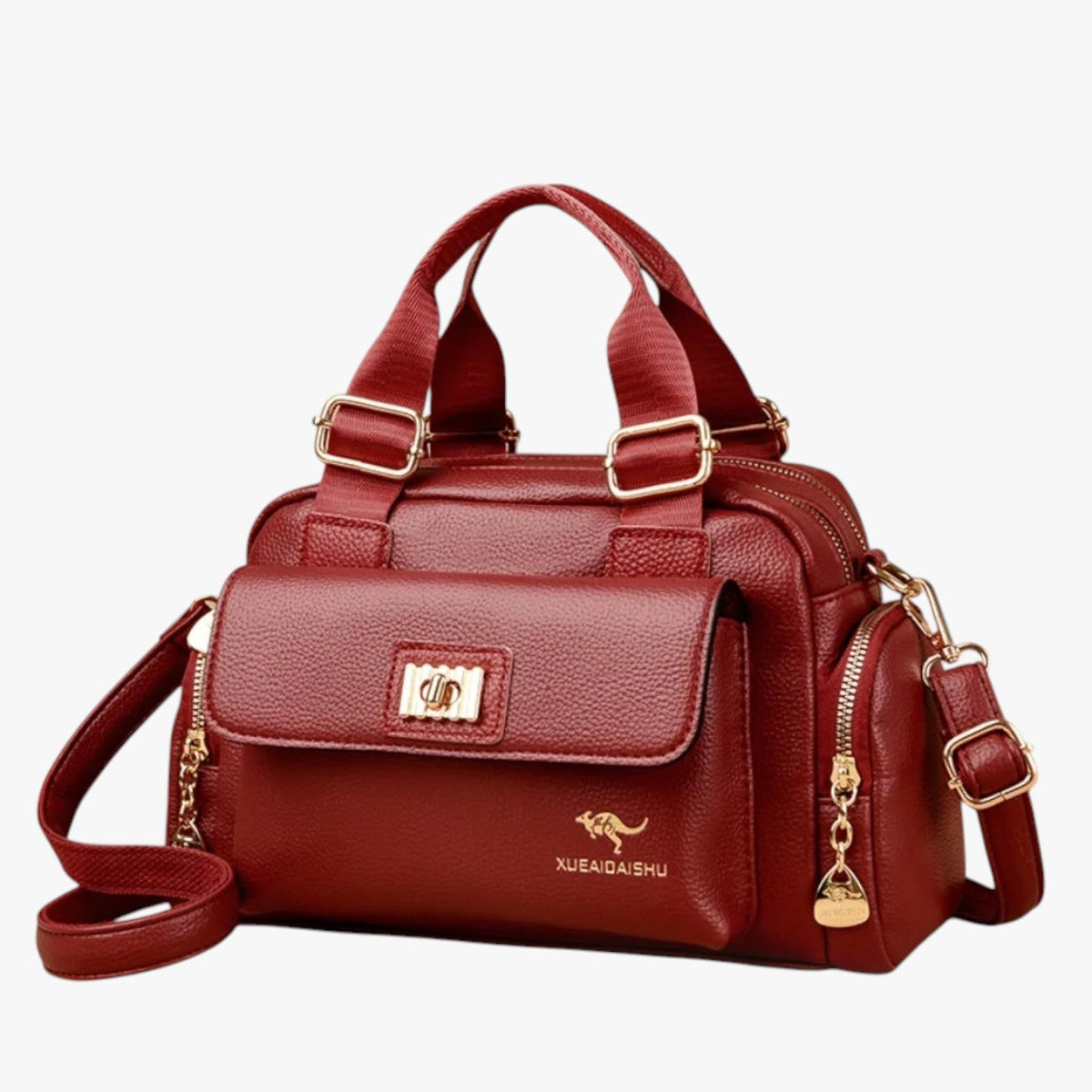 Multifunctional PU Leather Bag with Adjustable Strap
