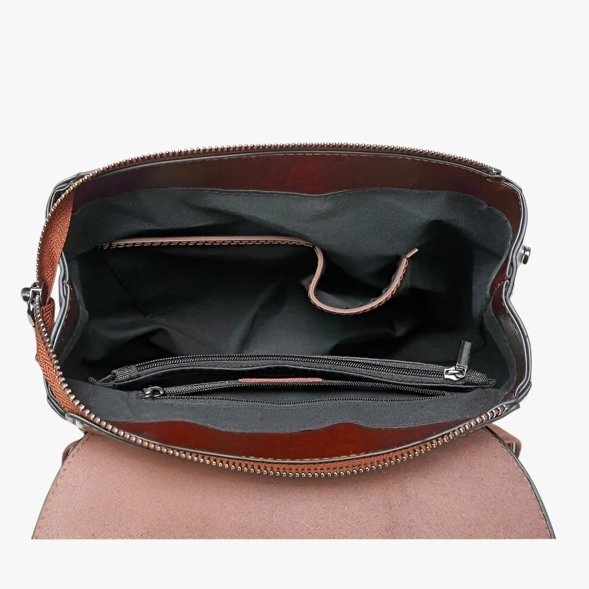 Mochila estructurada de piel sintética para los días de estudio y trabajo