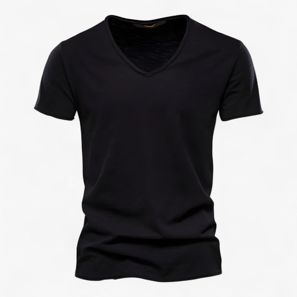 Camisa de verano de algodón ligero con mangas remangadas