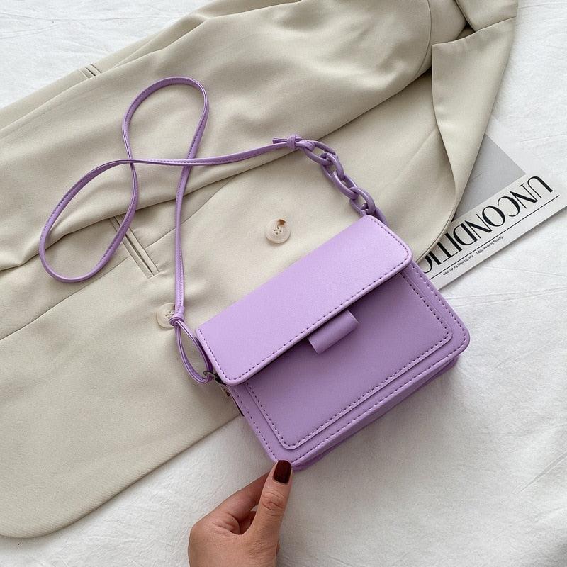 Compact Shoulder Bag with a Secure Magnetic Closure