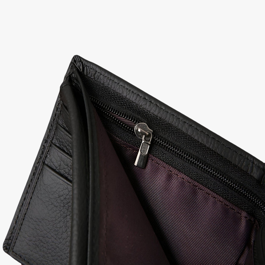 Cartera retro de piel sintética con compartimentos para tarjetas y monedas