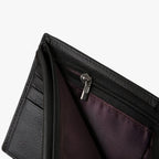 Cartera retro de piel sintética con compartimentos para tarjetas y monedas