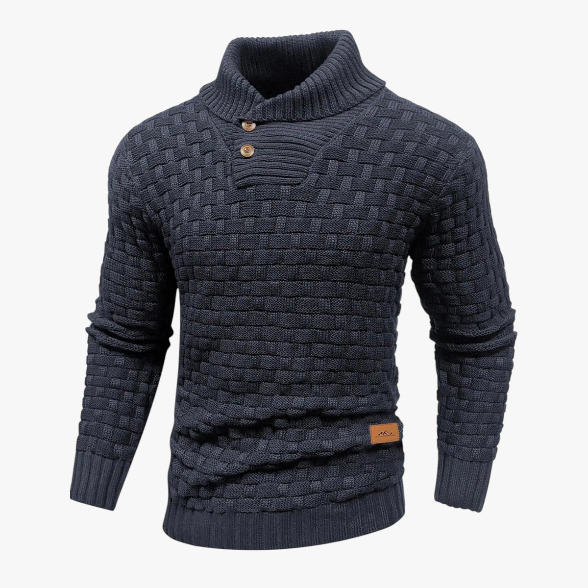 Ribbed Crewneck Knit Jumper for Men in Soft Yarn